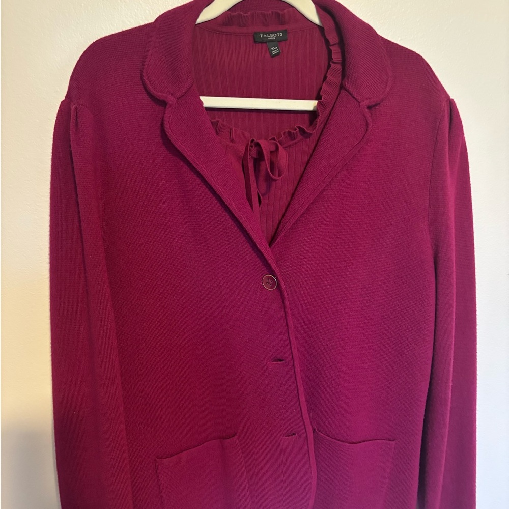 Talbots Women's Vibrant Pink Blazer